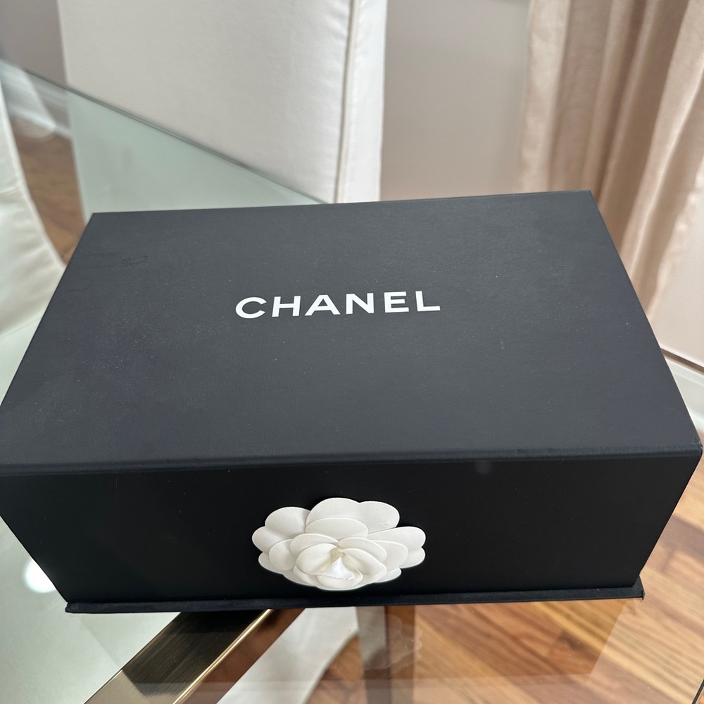 Chanel Black Box with White Camellia